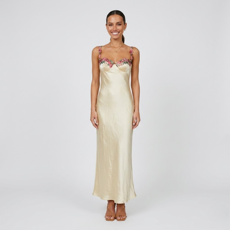VALERIQUE | Robe Maxi pour Femme – Coupe Longue et Taille Définie