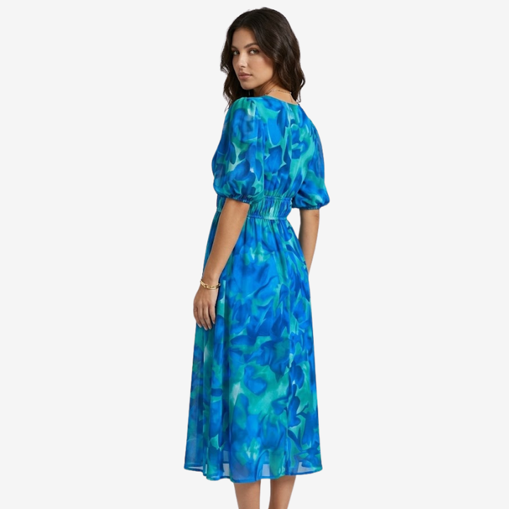 VALERIQUE | Robe à Col V en Coton Léger pour Femme – Taille Marquée