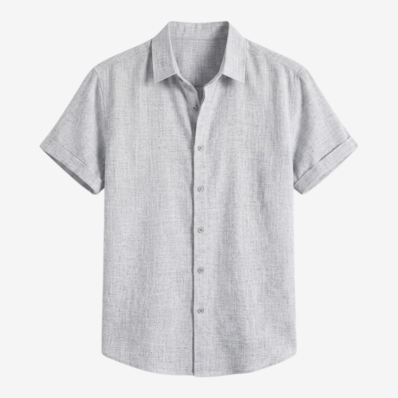 VALERIQUE | Chemise en Lin pour Homme – Manches Courtes et Coupe Ample