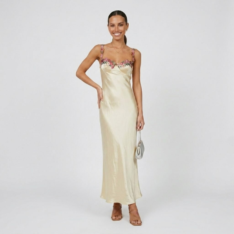 VALERIQUE | Robe Maxi pour Femme – Coupe Longue et Taille Définie