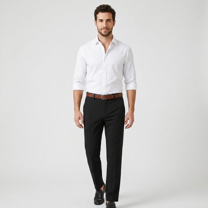 VALERIQUE | Pantalon Extensible en Coton pour Femme – Coupe Ajustée