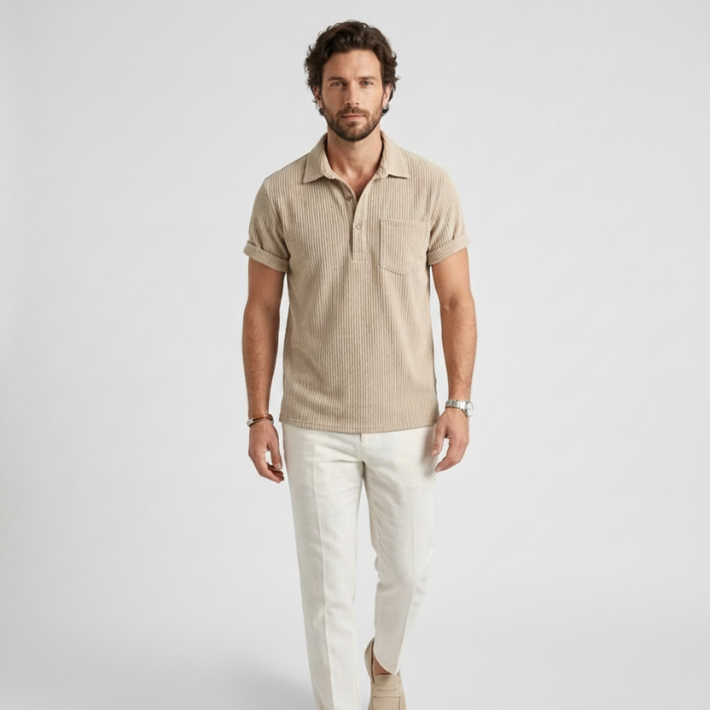VALERIQUE | Chemise Décontractée pour Homme – Manches Courtes et Coupe Classique