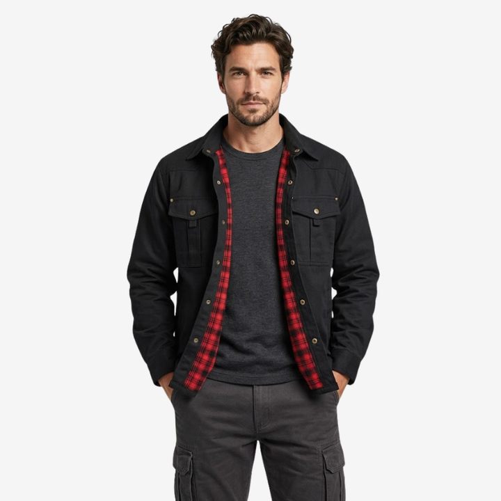 VALERIQUE | Veste Cargo en Coton pour Homme – Col Revers et Coupe Classique
