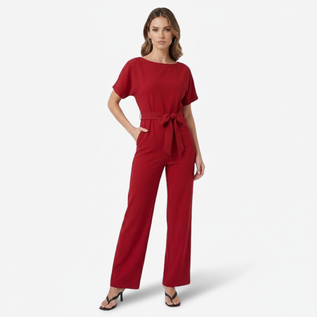 VALERIQUE | Combinaison en Coton Léger pour Femme – Taille Marquée et Jambes Larges