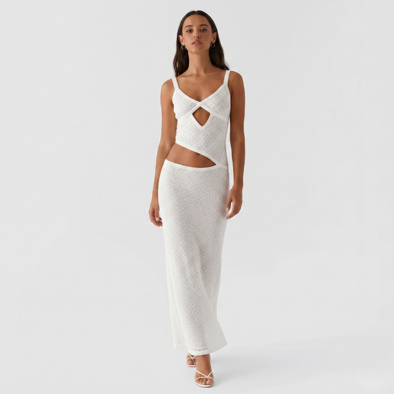 VALERIQUE | Robe Longue à Découpes pour Femme – Coupe Ajustée