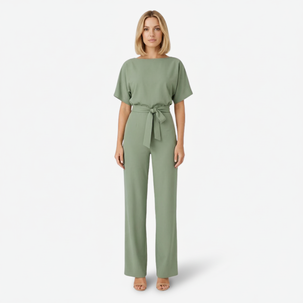 VALERIQUE | Combinaison en Coton Léger pour Femme – Taille Marquée et Jambes Larges