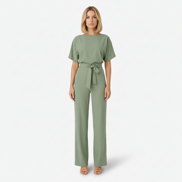 VALERIQUE | Combinaison en Coton Léger pour Femme – Taille Marquée et Jambes Larges