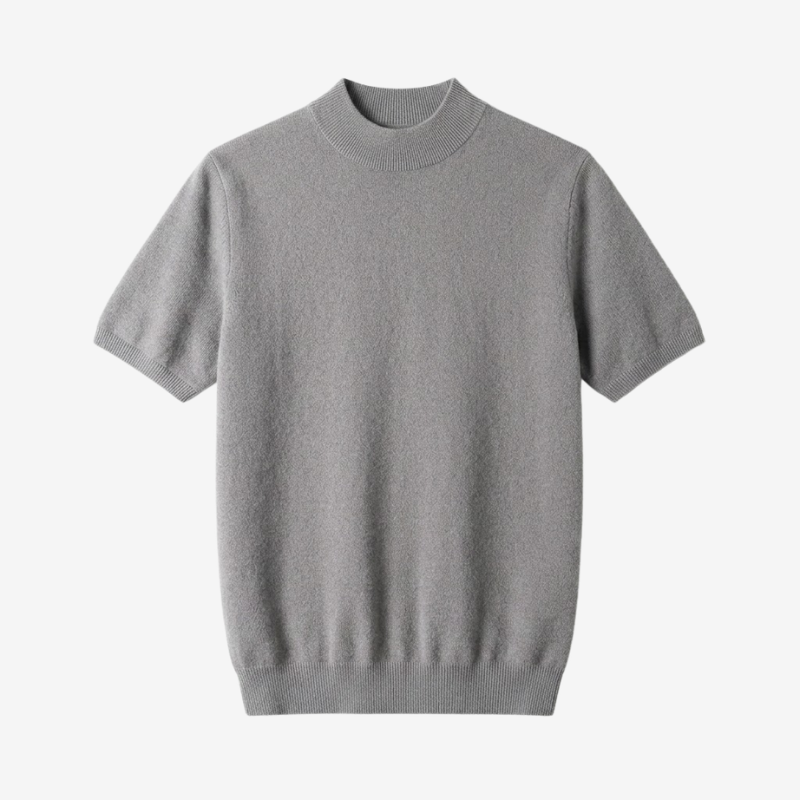 VALERIQUE | T-Shirt Col Montant en Laine pour Homme – Coupe Ajustée