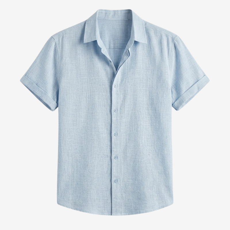 VALERIQUE | Chemise en Lin pour Homme – Manches Courtes et Coupe Ample