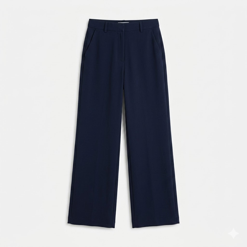 VALERIQUE | Pantalon Taille Haute pour Femme – Coupe Droite