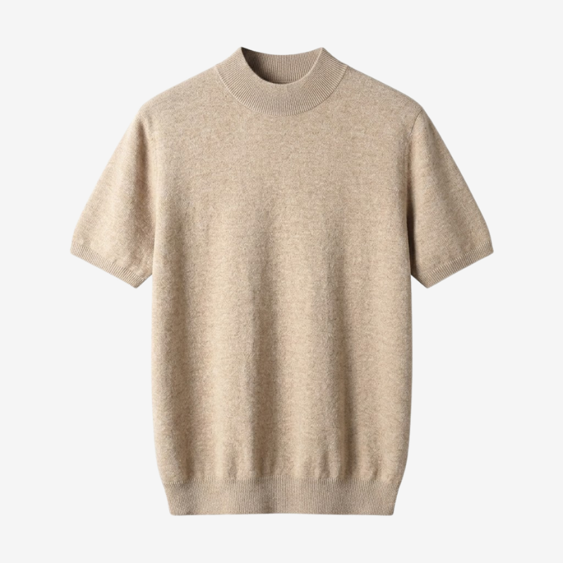 VALERIQUE | T-Shirt Col Montant en Laine pour Homme – Coupe Ajustée