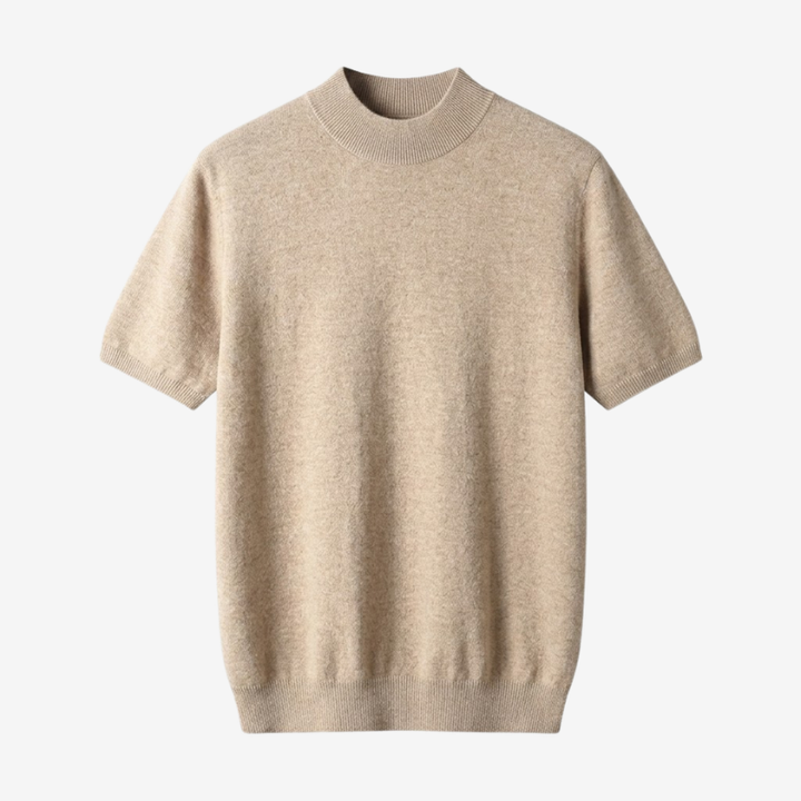 VALERIQUE | T-Shirt Col Montant en Laine pour Homme – Coupe Ajustée