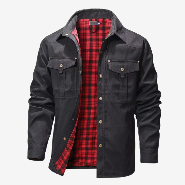 VALERIQUE | Veste Cargo en Coton pour Homme – Col Revers et Coupe Classique