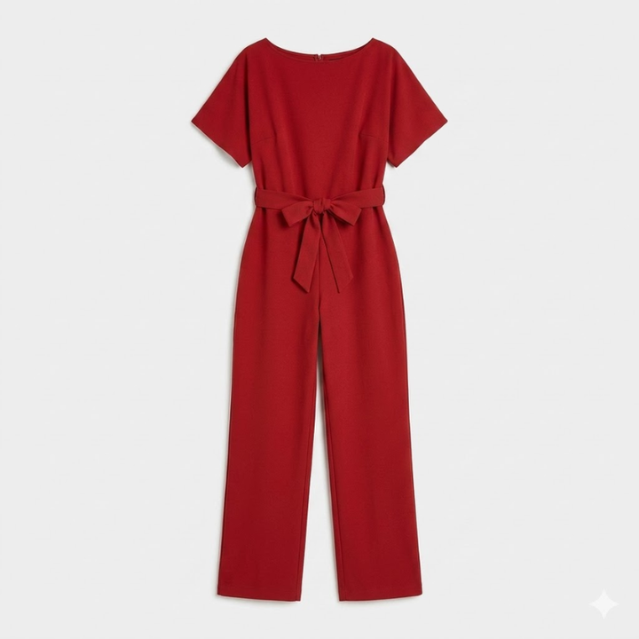 VALERIQUE | Combinaison en Coton Léger pour Femme – Taille Marquée et Jambes Larges