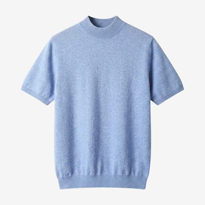 VALERIQUE | T-Shirt Col Montant en Laine pour Homme – Coupe Ajustée