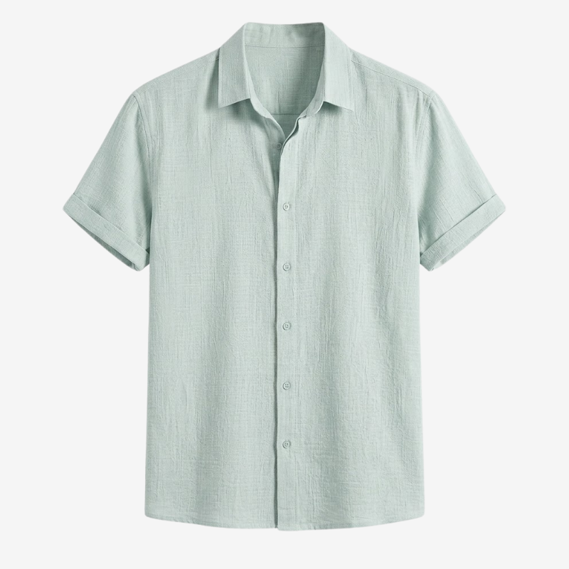 VALERIQUE | Chemise en Lin pour Homme – Manches Courtes et Coupe Ample