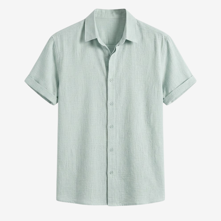 VALERIQUE | Chemise en Lin pour Homme – Manches Courtes et Coupe Ample