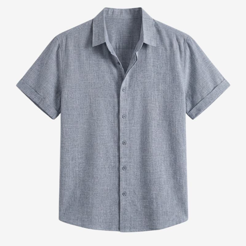 VALERIQUE | Chemise en Lin pour Homme – Manches Courtes et Coupe Ample