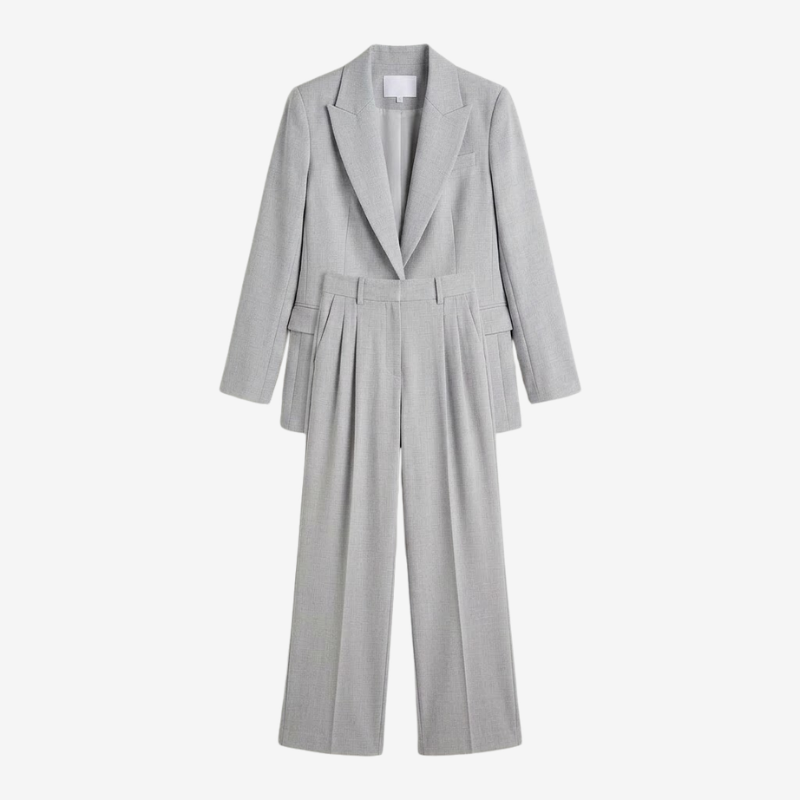 VALERIQUE | Ensemble Blazer et Pantalon en Coton Léger pour Femme – Coupe Structurée