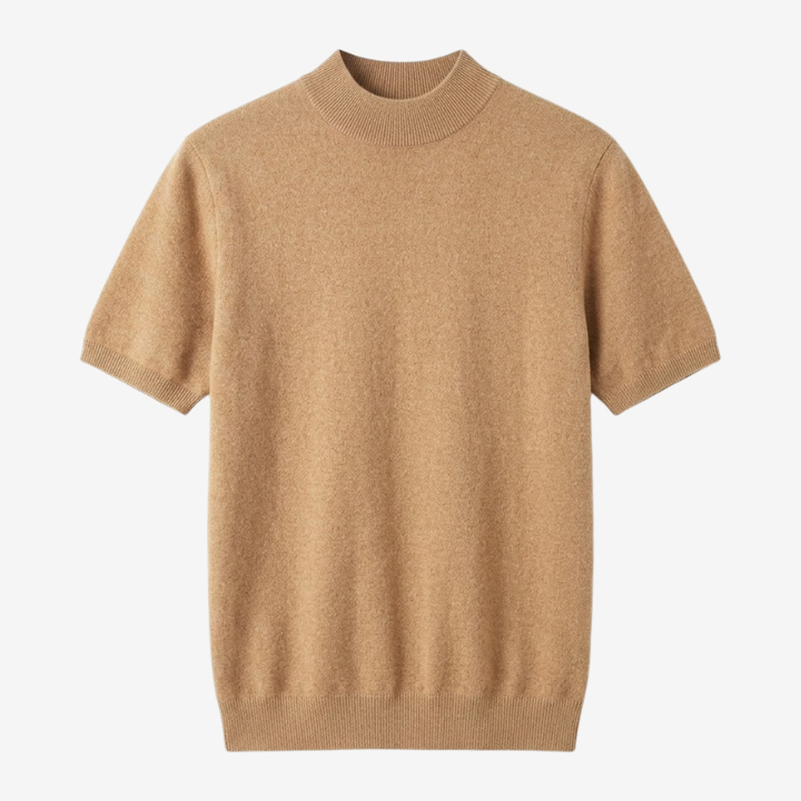 VALERIQUE | T-Shirt Col Montant en Laine pour Homme – Coupe Ajustée