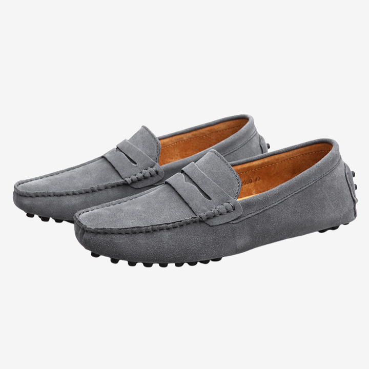VALERIQUE | Mocassins en Daim pour Homme – Coupe Classique Sans Lacets