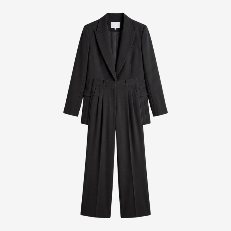 VALERIQUE | Ensemble Blazer et Pantalon en Coton Léger pour Femme – Coupe Structurée