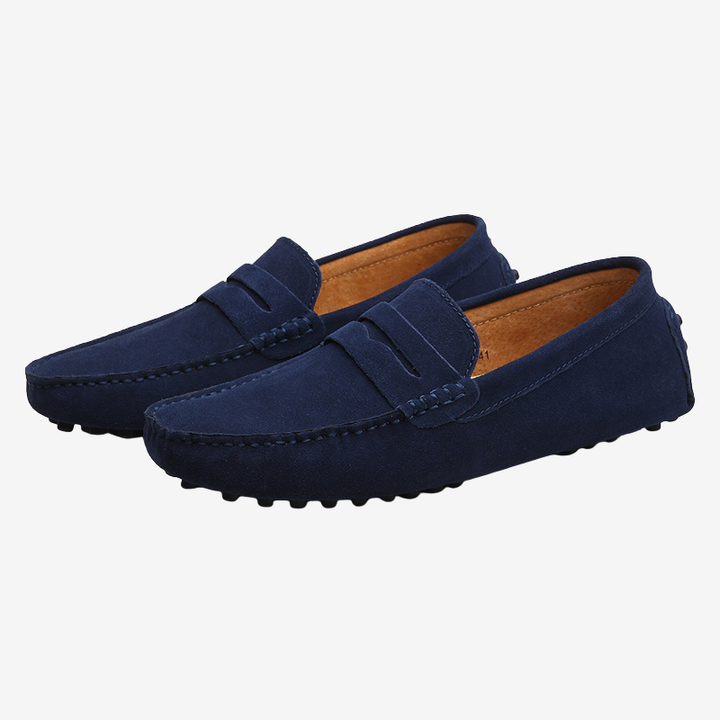 VALERIQUE | Mocassins en Daim pour Homme – Coupe Classique Sans Lacets