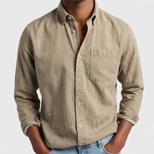 VALERIQUE | Chemise à manches longues coupe classique style minimaliste pour usage quotidien