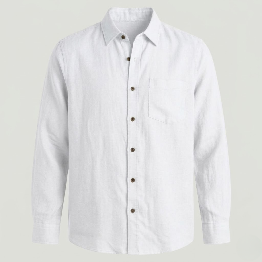 VALERIQUE | Chemise à manches longues coupe classique style minimaliste pour usage quotidien