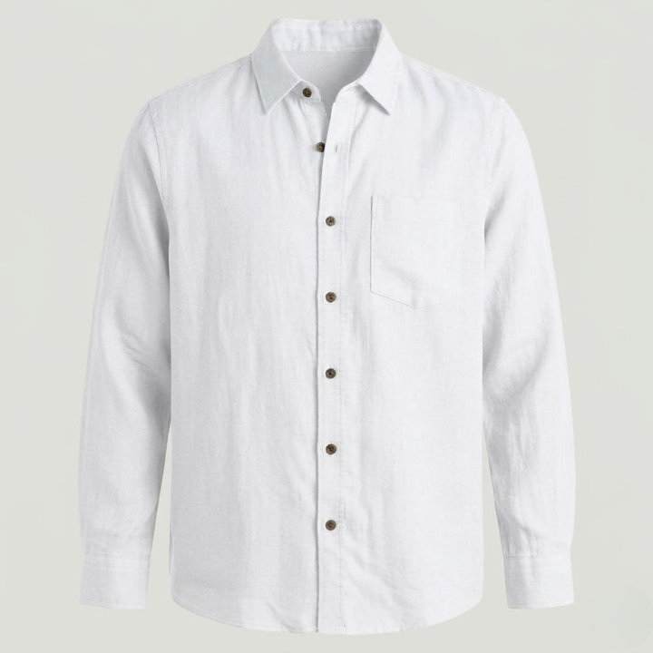 VALERIQUE | Chemise à manches longues coupe classique style minimaliste pour usage quotidien