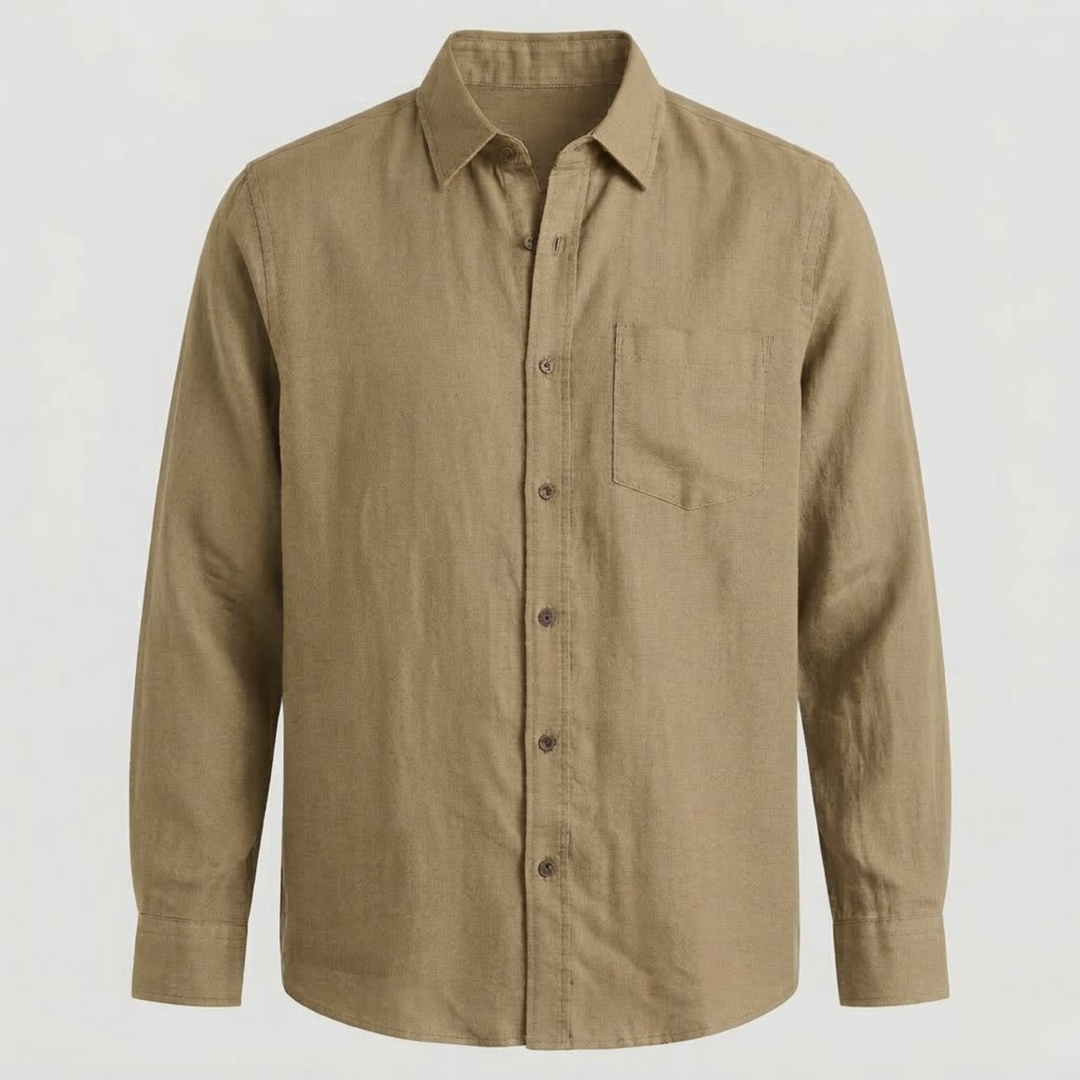 VALERIQUE | Chemise à manches longues coupe classique style minimaliste pour usage quotidien