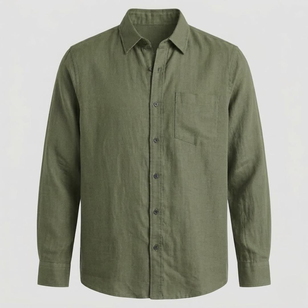 VALERIQUE | Chemise à manches longues coupe classique style minimaliste pour usage quotidien