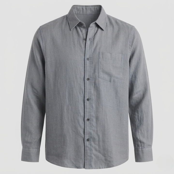 VALERIQUE | Chemise à manches longues coupe classique style minimaliste pour usage quotidien