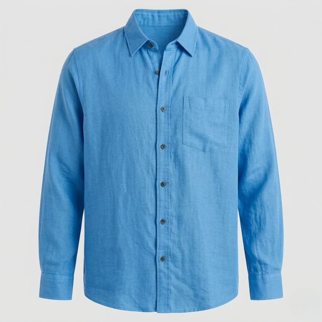 VALERIQUE | Chemise à manches longues coupe classique style minimaliste pour usage quotidien