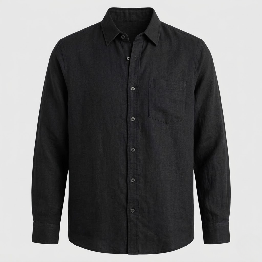 VALERIQUE | Chemise à manches longues coupe classique style minimaliste pour usage quotidien