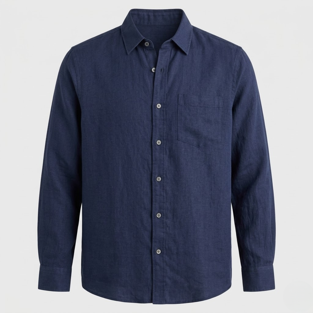 VALERIQUE | Chemise à manches longues coupe classique style minimaliste pour usage quotidien