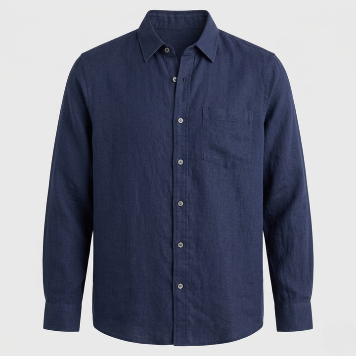 VALERIQUE | Chemise à manches longues coupe classique style minimaliste pour usage quotidien